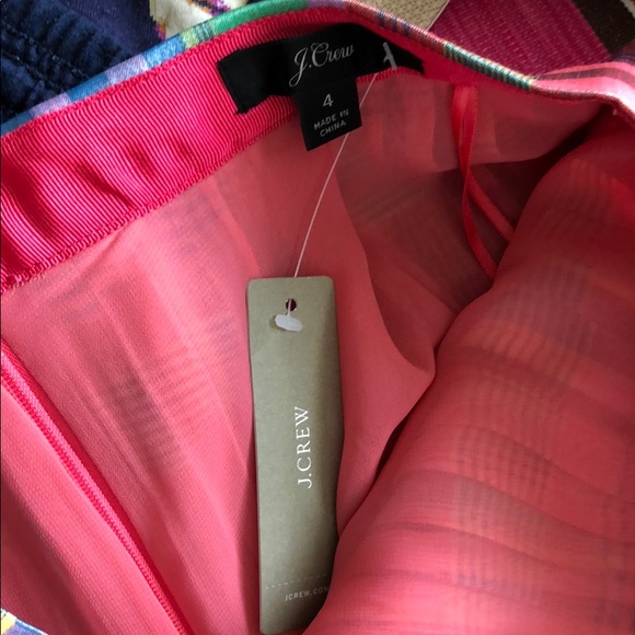 NWT JCrew spring plaid pleated skirt - Picture 3 of 5